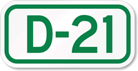 Parking Space Sign D-21