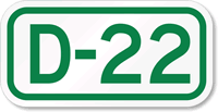 Parking Space Sign D-22