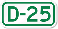 Parking Space Sign D-25