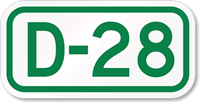 Parking Space Sign D-28