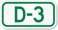 Parking Space Sign D-3