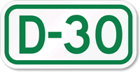 Parking Space Sign D-30