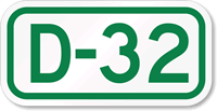 Parking Space Sign D-32