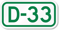 Parking Space Sign D-33