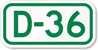 Parking Space Sign D-36