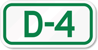 Parking Space Sign D-4