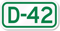 Parking Space Sign D-42