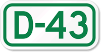 Parking Space Sign D-43