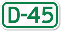 Parking Space Sign D-45