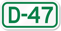 Parking Space Sign D-47