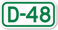 Parking Space Sign D-48