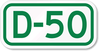 Parking Space Sign D-50