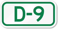 Parking Space Sign D-9