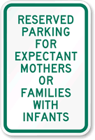 Reserved Parking for Expectant Mothers Sign