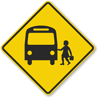 School Bus Entance Symbol Sign
