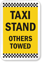 TAXI STAND OTHERS TOWED Sign