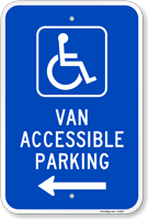 Van Accessible Parking Sign (with Arrow)