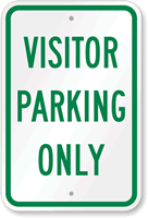 Plastic VISITOR PARKING ONLY Sign