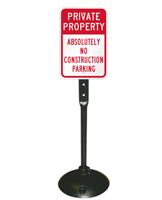 Absolutely No Construction Parking Sign Post Kit