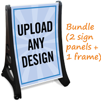 Add Text And Upload Design Sidewalk Sign