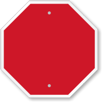 Blank Octagon Shaped Bordered Sign