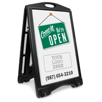 Come In We Are Open Add Your Logo Custom Sidewalk Sign