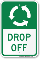 Drop Off, Anti-Clockwise Arrows Sign