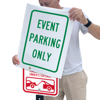 Event Parking Only Temporary Sign Cover