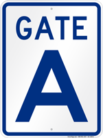Gate A, Gate ID Sign