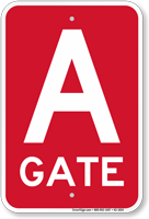 Gate A Gate ID Sign