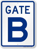 Gate B, Gate ID Sign