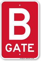 Gate B Gate ID Sign
