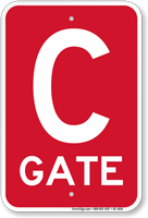Gate C Gate ID Sign