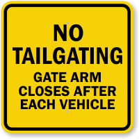 Gate Arm Closes After Each Vehicle Sign