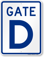 Gate D, Gate ID Sign