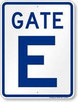 Gate E, Gate ID Sign