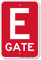 Gate E Gate ID Sign
