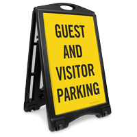 Guest And Visitor Parking Sidewalk Sign