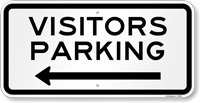 Directional Visitors Parking Sign