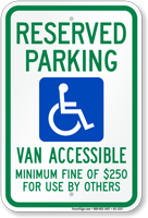 Nevada Reserved Parking, Van Accessible Sign