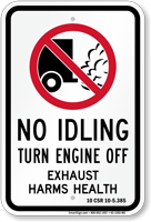 State Idle Sign for Missouri, 10 CSR 10-2.385