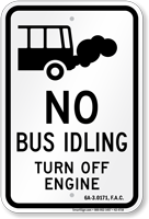No Idling Sign for Florida