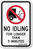 No Idling Sign for Maine