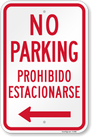 Bilingual No Parking Prohibido Estacionarse Sign
