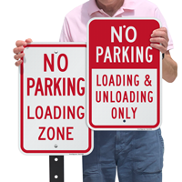 No Parking Loading Zone Loading Unloading Only Sign