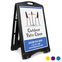 Outdoor Patio Open BigBoss Portable Custom Sidewalk Sign