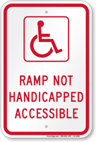 Ramp Not Handicapped Accessible Sign