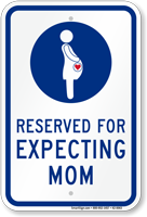 Reserved For Expecting Mom Sign With Graphic