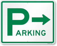 Directional Parking Sign (arrow)