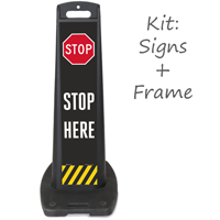 Stop Here LotBoss Portable Sign Kit